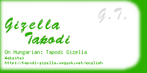 gizella tapodi business card